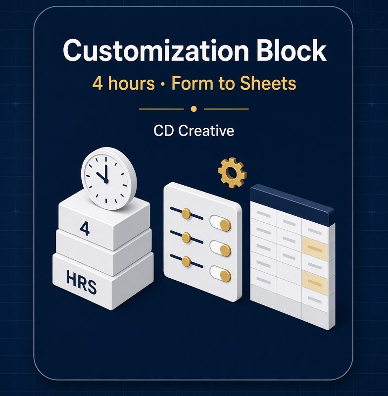 Forms to Sheets - Form to Sheets — Customization block (4 hours)